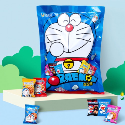 Snack bim bim Doraemon khổng lồ - 36 gói nhỏ mix vị