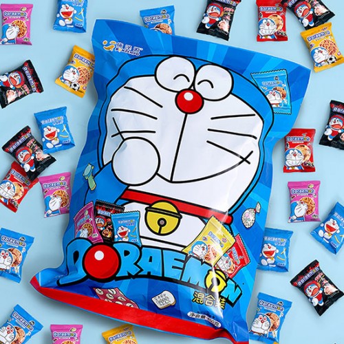Snack bim bim Doraemon khổng lồ - 36 gói nhỏ mix vị