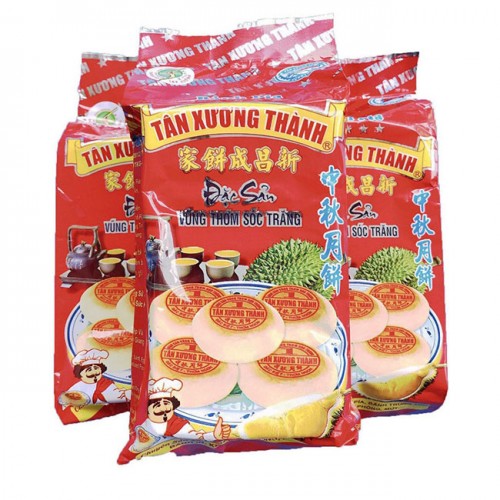 Bánh pía đỏ sầu riêng đậu xanh Tân Xương Thành 280g