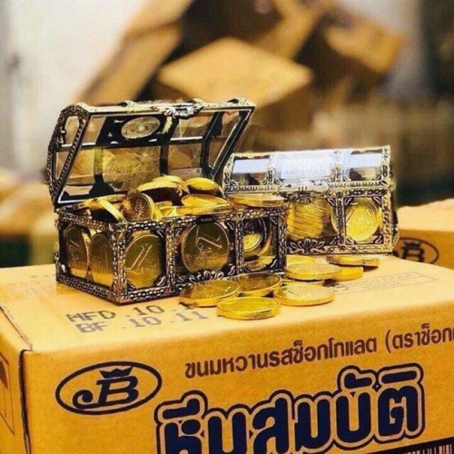 Socola rương vàng thái lan Treasure Chest Gold Coin 112g