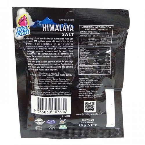Kẹo chanh muối Himalaya vị bạc hà 180g
