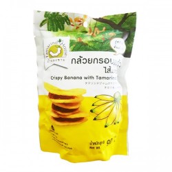 Chuối sấy kẹp me thái lan 90g Chuối sấy kẹp me thái lan 90g