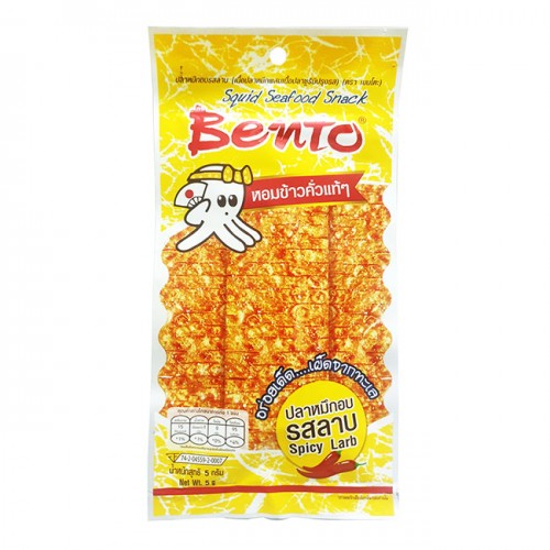 Khô mực Bento thái lan dạng 6g x 1dây vị cay ngọt ít - Màu vàng