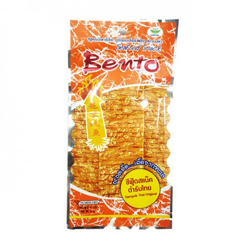 Khô mực Bento thái lan dạng 6g x 1dây vị siêu cay - Màu cam