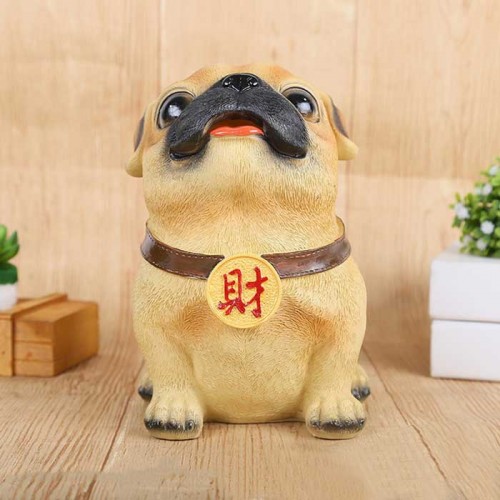 Ống Tiết Kiệm Chó Pug Đeo Chữ Tài