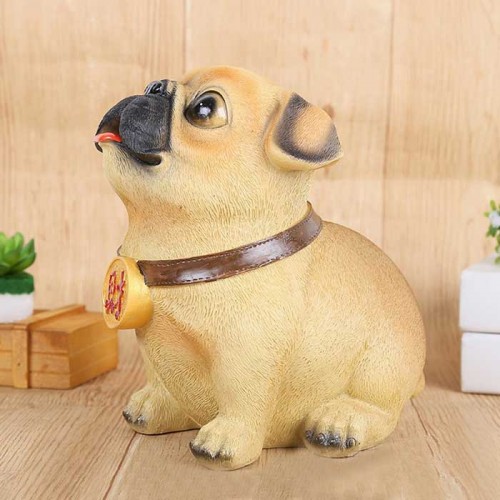 Ống Tiết Kiệm Chó Pug Đeo Chữ Tài